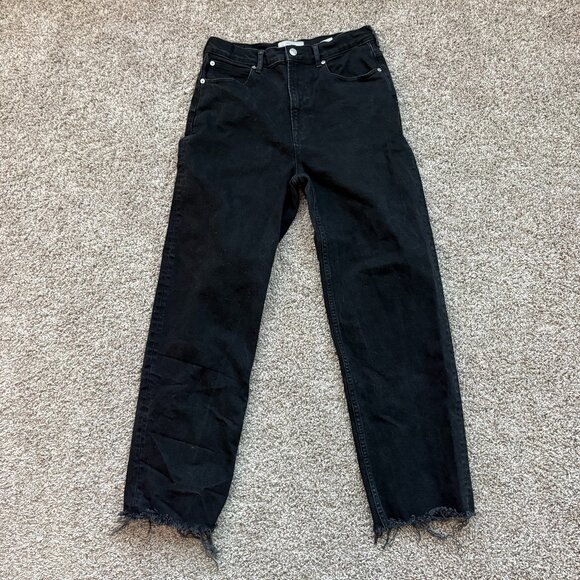 Everlane The Way-High Jean in Coal with Frayed Hem - Picture 2 of 8
